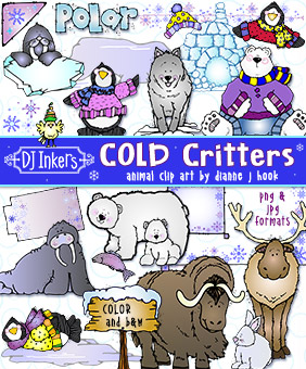 Cold Critters - Polar Animals Clip Art Download