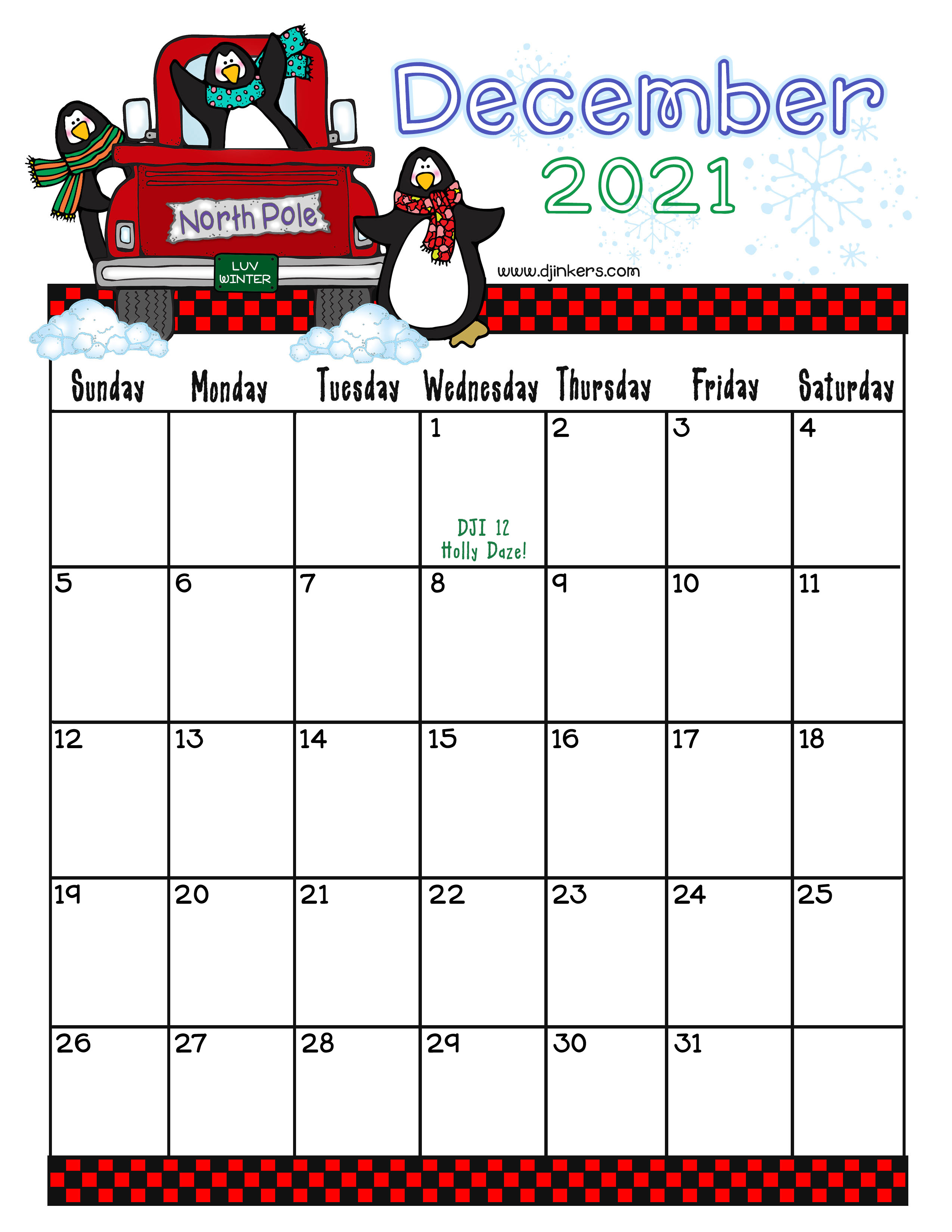 Holiday Haulin' Clip Art Trucks, Borders & Printables