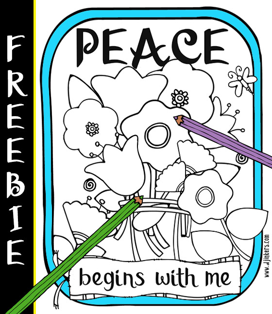 Peace Begins with Me Coloring Page FREEBIE