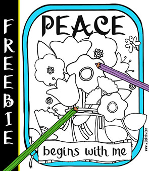 Peace Begins with Me Coloring Page Freebie