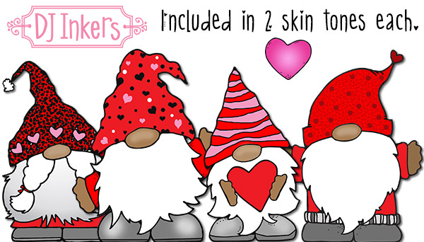 Gnome Love - Valentine Clip Art Download