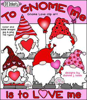 Gnome Love - Valentine Clip Art Download