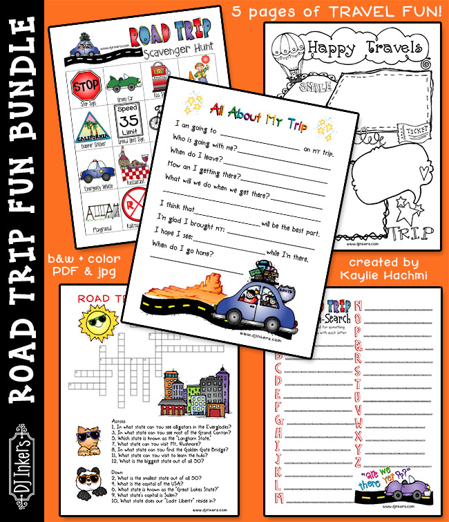 Road Trip Activity Bundle - Printable Fun for Kids Download