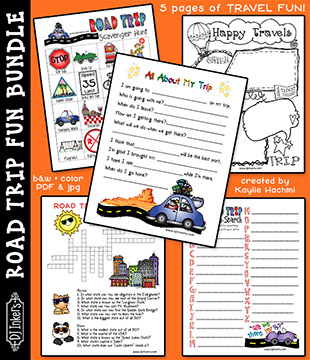 Road Trip Activity Bundle - Printable Fun for Kids Download