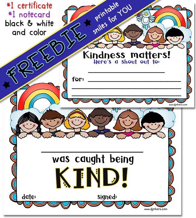 Kindness Matters - Caught Being Kind Award - Printable Freebie