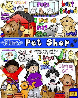 Pet Shop Critters - Animal Clip Art Download