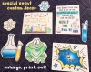 Mad Science party decorations made with DJ Inkers clip art