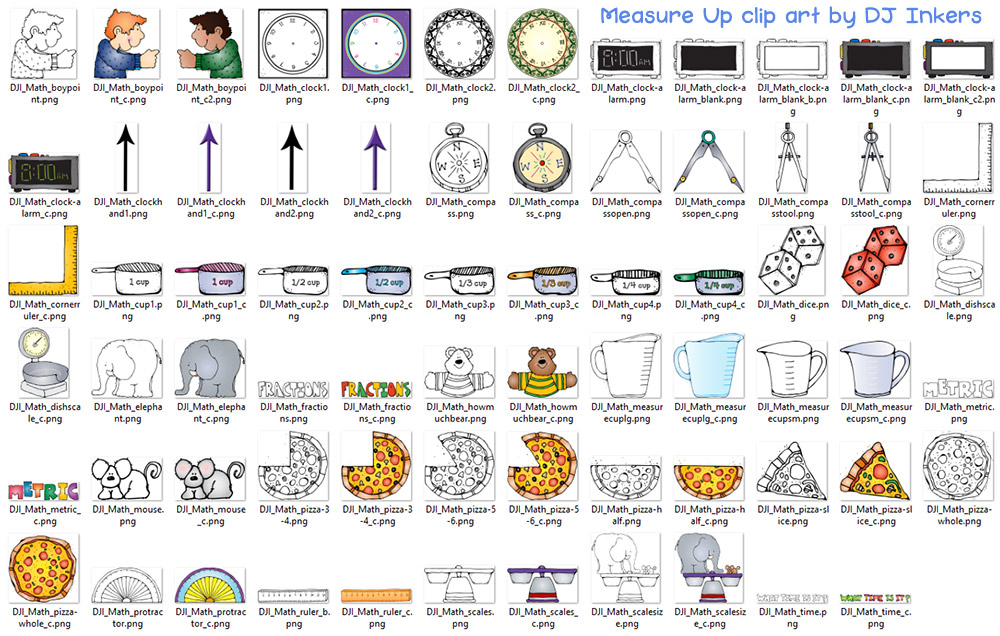 Measure-Up Clip Art for Measurement, Fractions & Telling Time