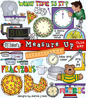 Measure-Up - Fractions, Time and Measurement Clip Art