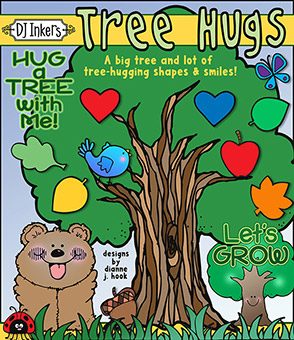 Tree Hugs Clip Art and Decorating Kit