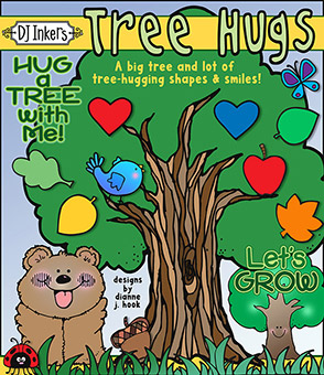 Tree Hugs Clip Art and Decorating Kit