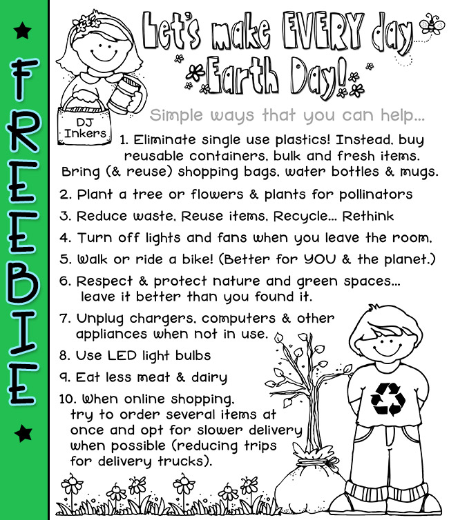 Make Every Day Earth Day Freebie