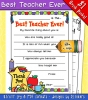 Best Teacher Ever Printable Download