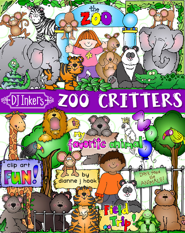 Zoo Critters - Animal Clip Art Download