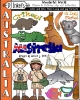 Fun kids clip art for learning about Australia - the land down under - by DJ Inkers