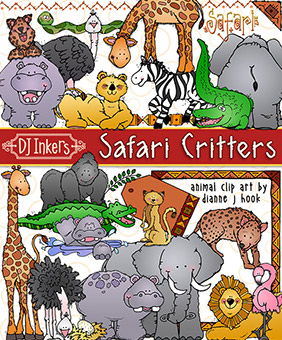 Safari Critters - Animal Clip Art Download