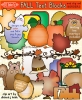 Fall Text Blocks Clip Art Borders, Notes and Labels