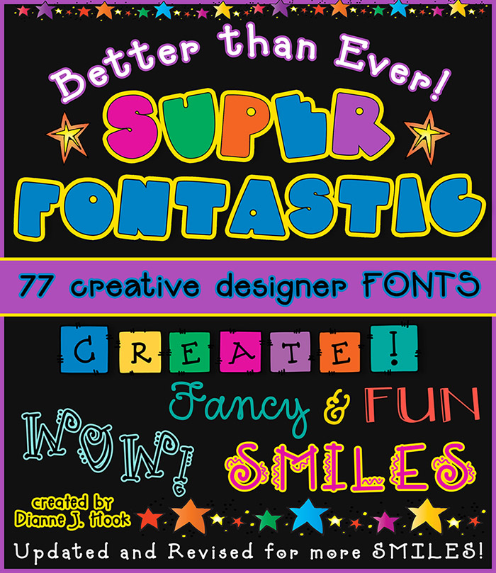Download 77 cute fonts for school, home and creative lettering by DJ Inkers