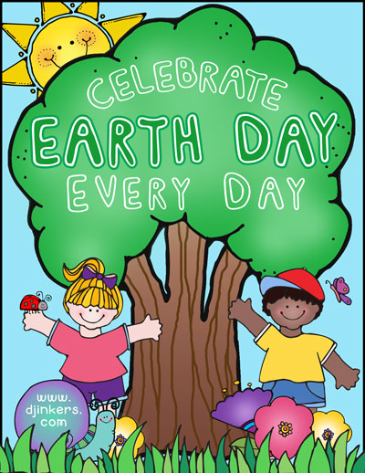 Make every day earth day this spring! Created with clip art by DJ Inkers