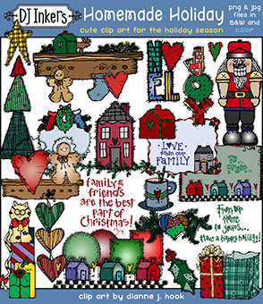 Homemade Holiday - Christmas Clip Art Download