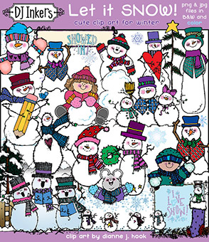 Let it Snow - Winter Clip Art Download