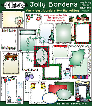 Jolly Holiday Borders Clip Art Download