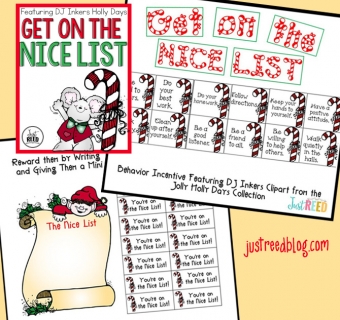 Jolly Holiday Christmas Clip Art Collection - 9 Set Bundle