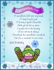 Snow poem and border made with clip art by DJ Inkers