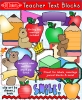 Text blocks, notes and labels clip art for teachers and classrooms by DJ Inkers