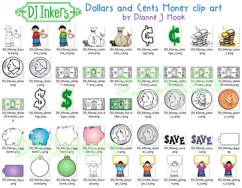 Dollars and Cents - Money Clip Art Download