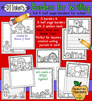 School Borders for Writing Download