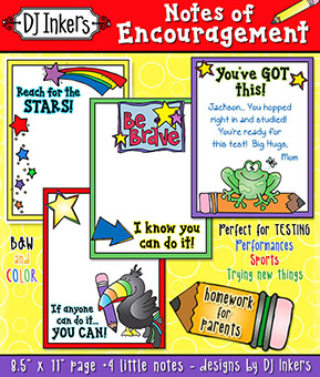 Notes of Encouragement - Little Note Cards Download
