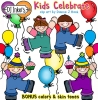 Kids celebration clip art by DJ Inkers