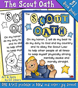 The Scout Oath - Cub Scouts Printable Download