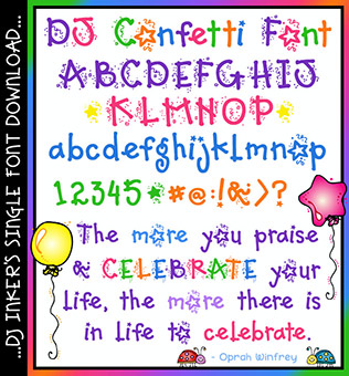 DJ Confetti Font Download