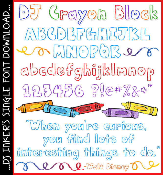 DJ Fonts for Preschool and Kindergarten - Pre-K Font Collection