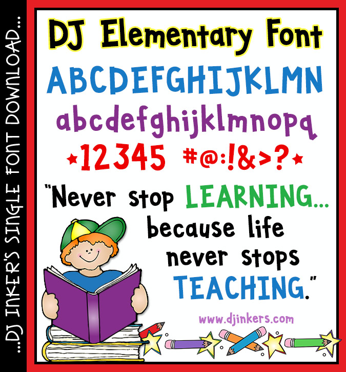 Font-astic Classroom Collection - 5 DJ Fonts for Teachers