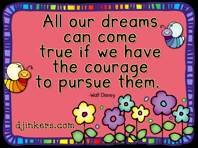 All your dreams can come true quote. Art and font by DJ Inkers