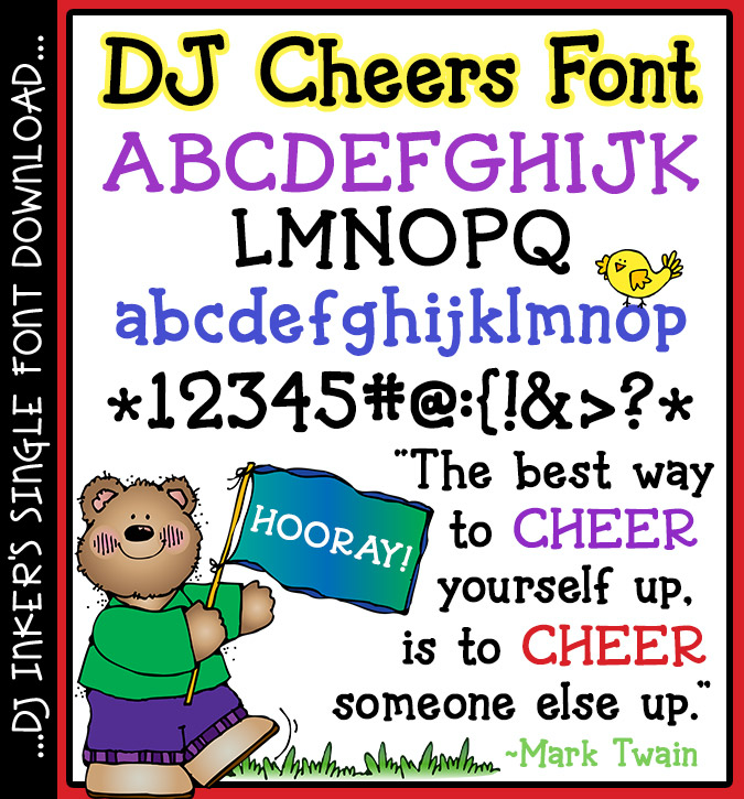 Cheers to a cute, bold, serif font with hand drawn lettering by DJ Inkers