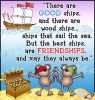 Friendship quote with cute pirate clip art and font by DJ Inkers