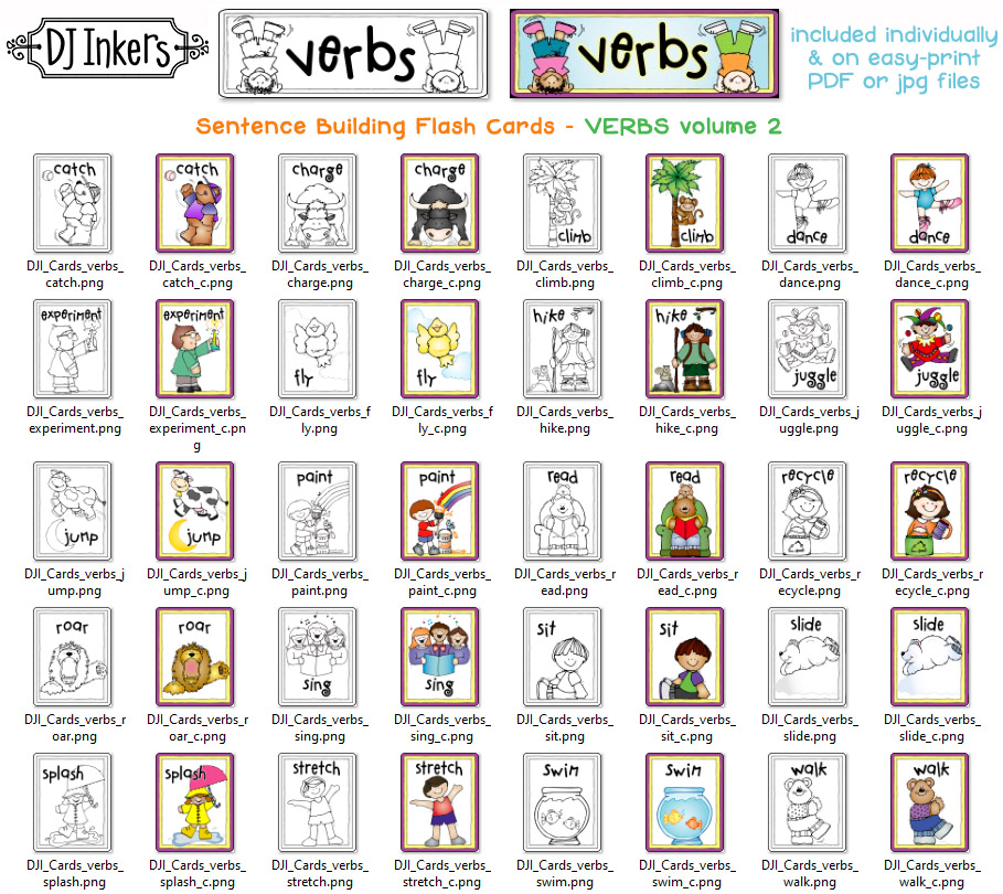 Sentence Building Bundle - Parts of Speech Flash Cards