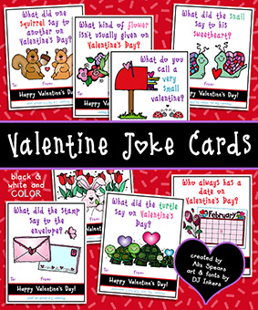Valentine Joke Cards - 8 Printable Valentines for Kids