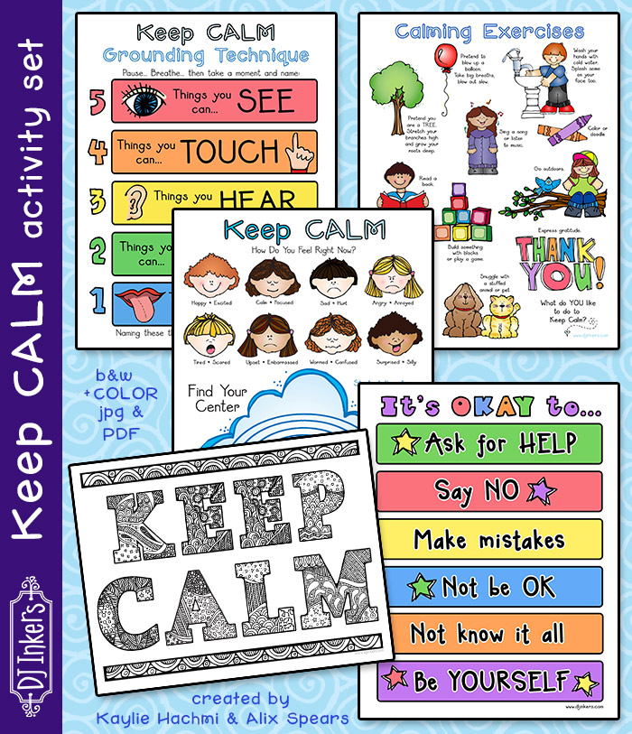 Create a calm corner for kids with these cute printables by DJ Inkers