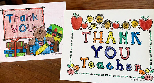 Thank You Teacher Cards Printable Download
