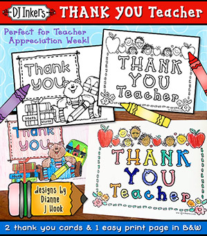 Thank You Teacher Cards Printable Download