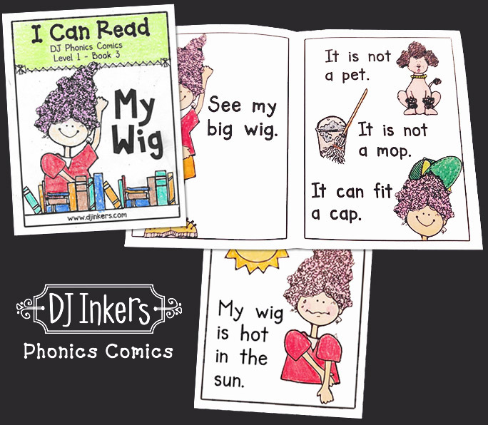 Phonics Comics Level 1 - I Can Read 5 Printable Mini Books