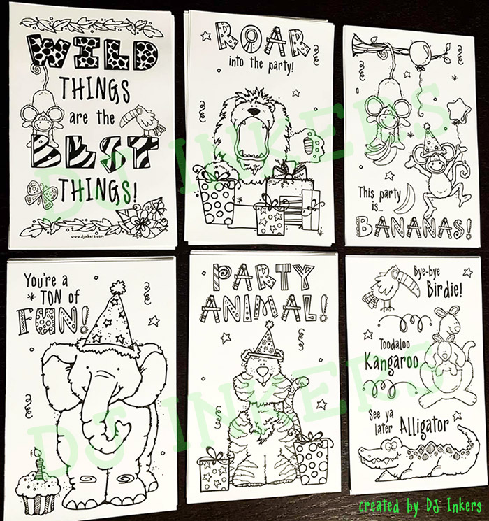 Wild Things Mini Coloring Book Party Favor Download