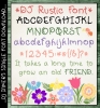 This bold rustic font was made with hand drawn lettering by DJ Inkers
