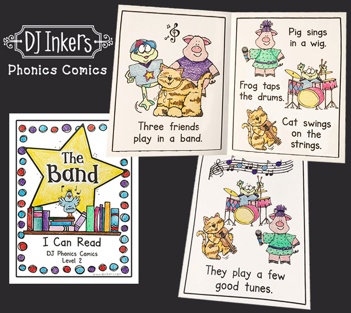 Phonics Comics Level 2 - I Can Read 5 Printable Mini Books