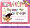 Scream for Ice Cream counting file folder game for early education by DJ Inkers